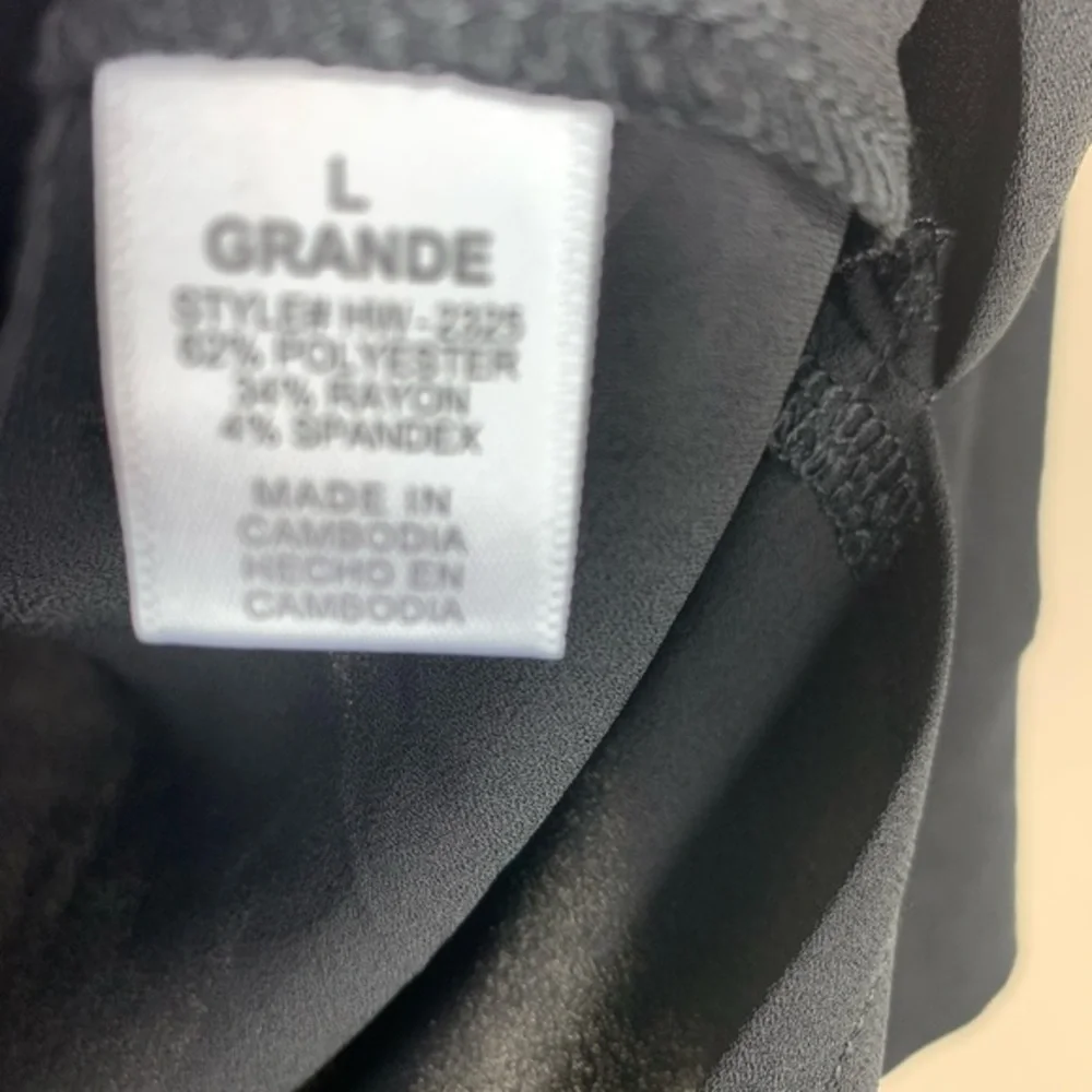 Black sweater 3/4 sleeves‎ sheer front blouse - Picture 4 of 6